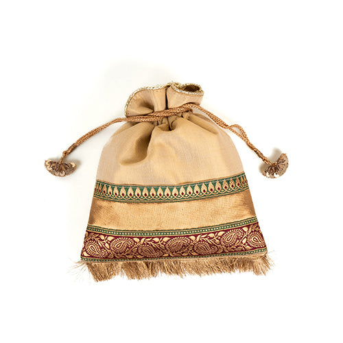 Glistening Golden Potli Bag