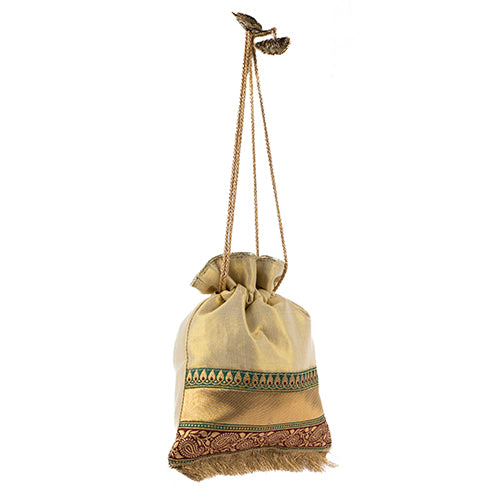 Glistening Golden Potli Bag