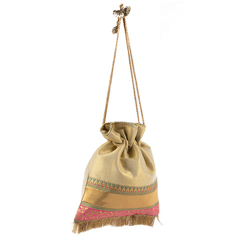 Glistening Golden Potli Bag
